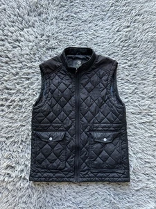 Chaleco Loro Piana Mujer XL Negro Acolchado Cremallera Completa Forrado Chaleco Cresta *Defecto* - Imagen 1 de 20
