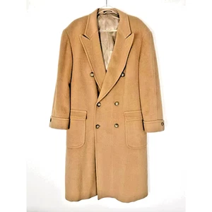 VTG Polo University Ralph Lauren Mens 46 R Camel Double Breasted Martingala Coat - Picture 1 of 8