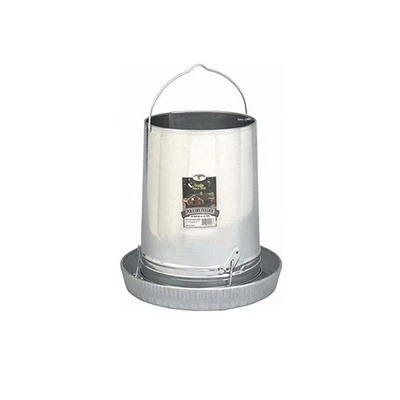 Alimentador colgante de metal para aves de corral Little Giant de 30 libras que ahorra espacio en el piso Foto 1 de 4