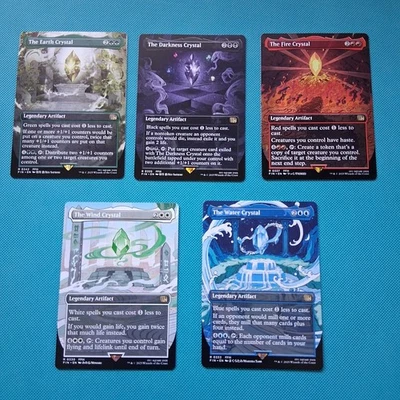 Complete Crystal Set (Borderless) Final Fantasy Regular Magic The Gathering - Image 1 of 4