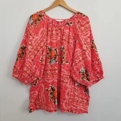 Blusa Top Floral Roja LC Lauren Conrad Talla 3X Nueva con Etiquetas Foto 1 de 4