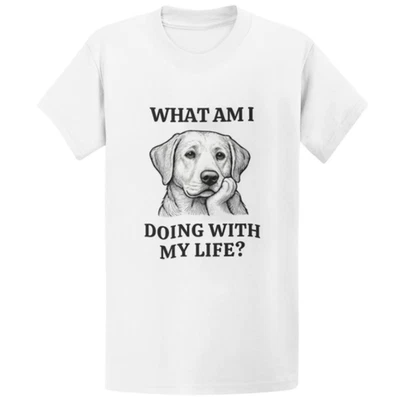 Camiseta Gildan 5000 What Am I Doing With My Life Dog - Camiseta de regalo divertida para amantes de los perros Foto 1 de 4