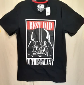 Star Wars Hybrid Apparel "Best Dad In The Galaxy" T-Shirt Size S Black - Picture 1 of 5