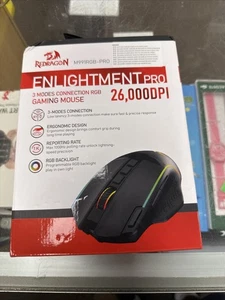 Redragon M991 Wireless Gaming Mouse 26000 DPI 3-Mode Gamer 9 Macro Buttons - Picture 1 of 3