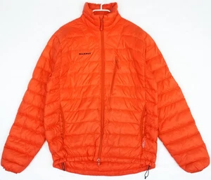 Piumino Mammut arancione a costine Pertex 750+ puffer jacket uomo taglia L - Foto 1 di 8