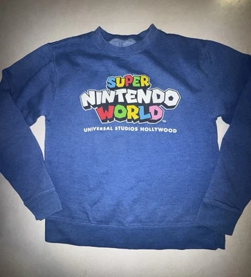 Universal Studios Super Nintendo World Sudadera Adulto Pequeña S Azul Foto 1 de 4