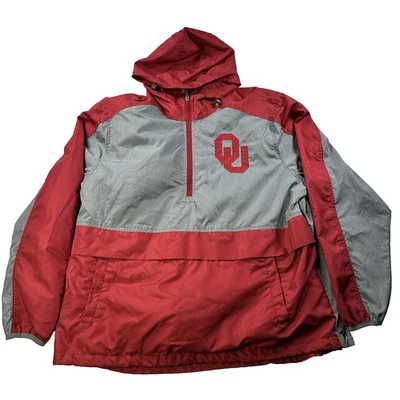 Chaqueta cortavientos roja para hombre GIII Carl Banks OU Boomer Sooners Anorak talla 2XL NCAA Foto 1 de 4