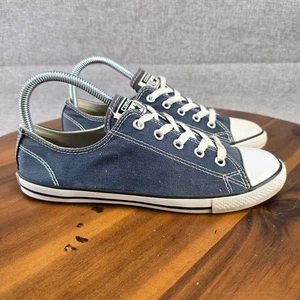 Zapatillas deportivas Converse All Star de caña baja para mujer talla 7 zapatos informales de lona azul - Imagen 1 de 14