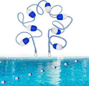 16-20 ft Swimming Pool Safety Divider Rope Float Buoy Shallow End Line - Picture 1 of 7