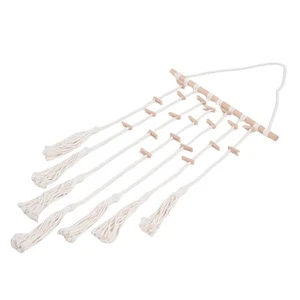 Makramee Wand Hängende Foto Display Mit Clips Hand Gewebt Quaste Nordic❀ - Bild 1 von 22