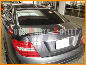 #792 Silver AMG Look Trunk Spoiler & OE Roof Lip Fit For C250 C350 Coupe 12-14 - Picture 1 of 2