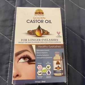OKAY Pure Naturals Golden Castor Oil For Longer Eyelashes 1 Fl Oz / 30 mL - Picture 1 of 4