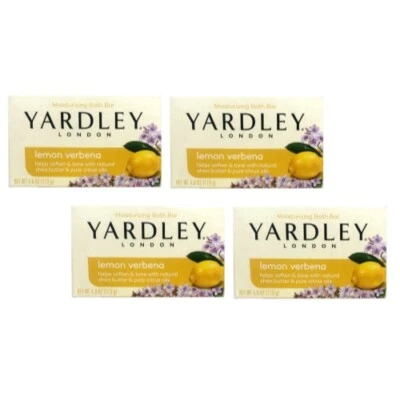4 Pack Yardley Lemon Verbena With Shea Butter Bar Soap 4 Ounce Each - Image 1 of 4