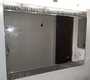 Decor Wonderland Molten 23.5" x 31.5" Rectangular Framed Bathroom - Mint - Picture 1 of 5