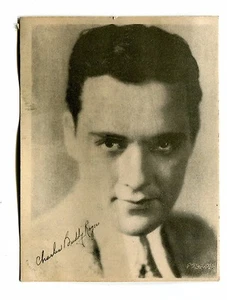 Vintage Early Movie Star Fan Photo CHARLES BUDDY ROGERS actor printed signature  - Picture 1 of 2