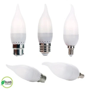 LED Bulb Chandelier Flame Candle Light E12 E26 E27 B22 E14 15 Watt Equivalent - Picture 1 of 18