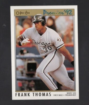 1992 O-PEE-CHEE PREMIER #59 FRANK THOMAS CHICAGO WHITE SOX - Image 1 of 2