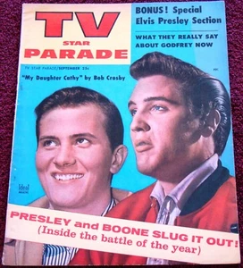 ELVIS PRESLEY/Pat Boone COVER + story TV Star Parade (9/56) movies T.E. Ford - Picture 1 of 6