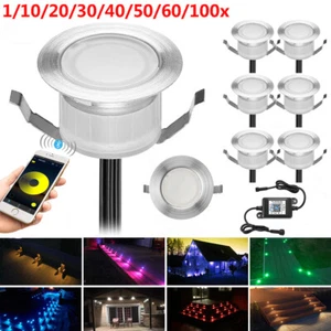 Φ45mm RGB Wifi Bluetooth Control LED Decking Lights Garden Stair Lighting Lamp - Picture 1 of 16