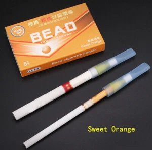 8Pcs Cigarette Smoking Holder Filter Bead Cigarette Holder Sweet Orange Taste 06 - Picture 1 of 8