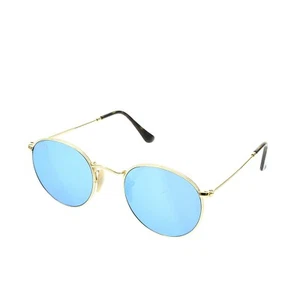 Ray-Ban Round Metal 50mm Blue Flash Unisex Sunglasses R2332 - Picture 1 of 4