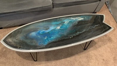 Resin Art Fishtail Coffee Table - Image 1 of 4