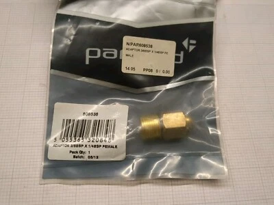 PARWELD Messing Adapter 3/8 BSP X 1/4 BSP BUCHSE