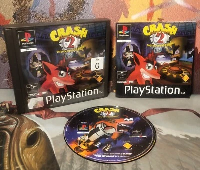 Crash Bandicoot 2 Cortex Strikes Back PS1 Sony Playstation PAL Black Label - Image 1 of 4