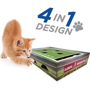 Pets First NCAA Cat Scratcher Toy Football Field Designed Cat Scratcher Box - Picture 1 of 403