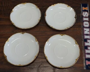 Set of 4 D & E.Q Royal Austria Antique Vintage π₯4 Gold Gilt 5" White Plates EXC - Picture 1 of 4