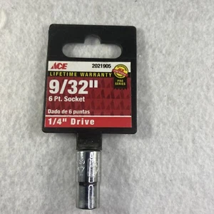 Ace 2021905 1/4" Antrieb 9/32" Steckschlüssel flach Chrom lebenslange Garantie SAE - Bild 1 von 4