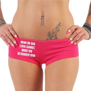 Mujer Girls Hotpants Panty con dichos divertidos Si puedes leer esto divertido - Imagen 1 de 3