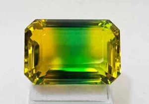 Natural Bi-Colour Ametrine Superb Emerald Cut 87-88 Ct Certified Gemstone KH964 - Picture 1 of 11