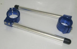 50mm Handle Bar Clip On Blue For SUZUKI GSXR 600 750 1000 1300 Hayabusa TLR TLS - Picture 1 of 1