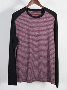 Lululemon Surge Warm Crew Pullover in Raven Stripe Cranberry Black - Picture 1 of 6