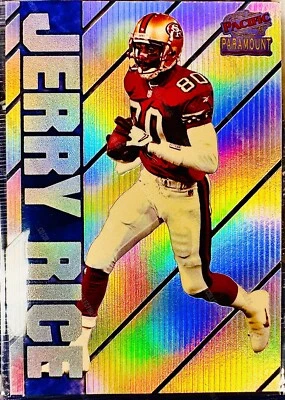 Jerry Rice RARE RAINBOW REFRACTOR INVESTMENT CARD SSP PACIFIC LIONS MINT MVP HOF - Image 1 of 4
