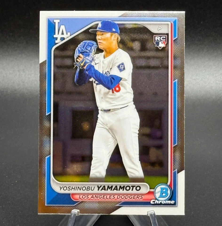 Yoshinobu Yamamoto 2024 Bowman Chrome #73 Los Angeles Dodgers Rookie Card (RC) - Image 1 of 4