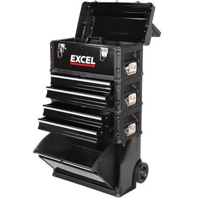 Excel Mobile Cabinet Tool Storage Box 4 Drawer Garage Tool Chest with Wheel - Image 1 of 4
