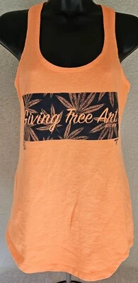 Camisa Top Blusa Mujer Next Level Talla S Pequeña Naranja Negra Dar Árbol Arte Foto 1 de 4