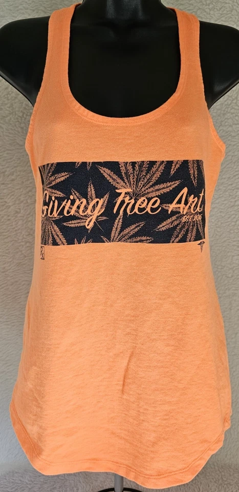 Next Level женская рубашка блузка размер S маленький оранжевый черный давая дерево искусства - Изображение 1 из 4