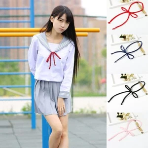 Satin Neck Tie Thin Women Bowknot Simple Shirt Accessory Ladies Girl - Picture 1 of 17