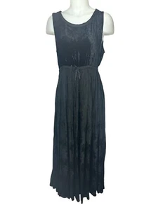 White Stag M Medieval Renaissance Boho Dress Black Velvet Tank Viscose 8/10 Long - Picture 1 of 6