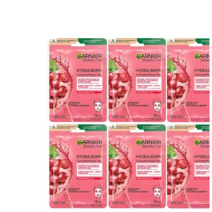 6x28g Garnier Hydra Bomb Tuchmaske Erste Anzeichen Hautalterung Traube + Band - Bild 1 von 1