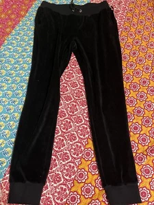 Bebe Velour Joggers Black Size M New - Picture 1 of 5