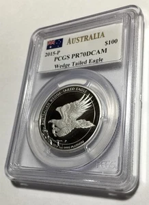 2015 PLATINUM $100 Australia Wedge Tailed Eagle Coin 1oz PCGS PR 70 DC OGP COA - Picture 1 of 12