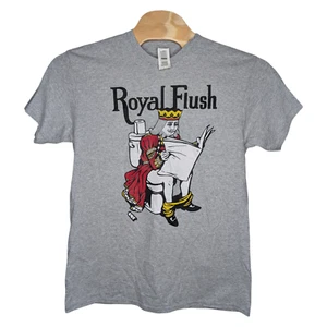 Royal Flush T Shirt Adult Large Delta Pro Weight Satire Funny Toilet NEW NWT - Picture 1 of 8
