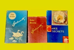 Lot/3 Vintage SWANS DOWN Advertising Cake Manual & Recipe Booklets - Picture 1 of 22