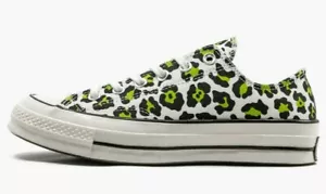 Converse Chuck Taylor 70 OX Low 164410C All Star Neon Leopardato Archivio Lime Nero - Foto 1 di 5