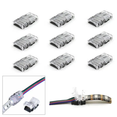 5pcs 2pin 4pin LED Connector Connect Wire for 10mm 5050 RGB Waterproof LED Strip - Image 1 of 4