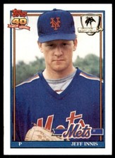 1991 Topps Desert Shield Jeff Innis New York Mets #443 *Noles2148*